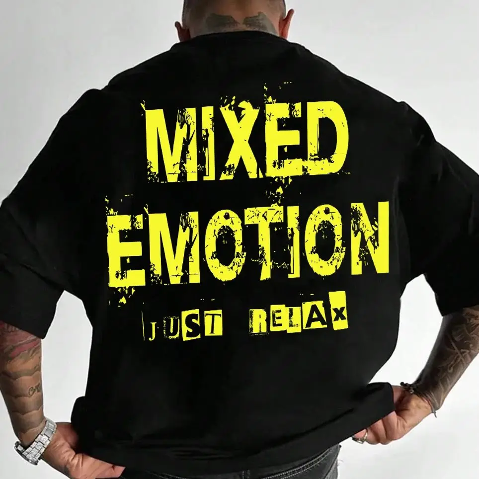 

Stylish Casual Fashion T-shirt for Men featuring Trendy Letter Printing Made of Durable Black Polyester Fiber Ensuring Longevity