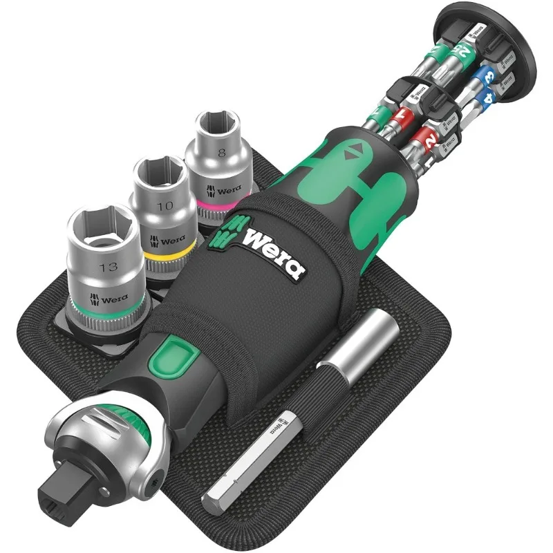 Zyklop Pocket Ratchet Set 18 Pieces 1 4 Inch Drive Tool Kit with Socket