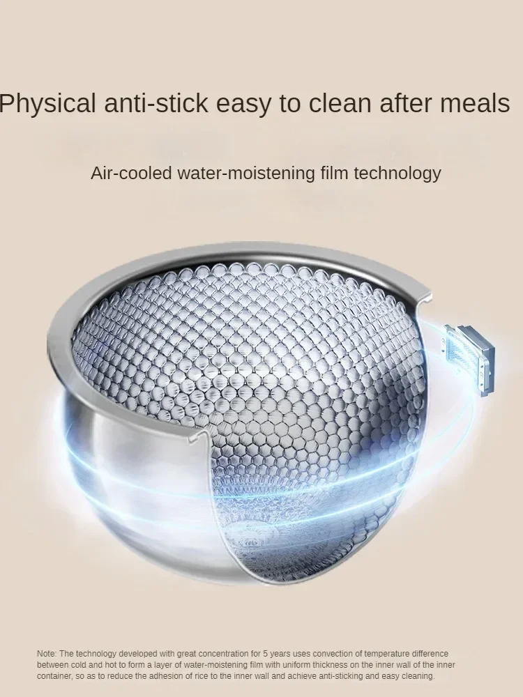 220V 3L หม้อหุงข้าวไฟฟ้าในครัวเรือนอาหารเครื่องทําอาหาร 0 เคลือบ 316L สแตนเลสด้านใน