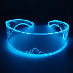 Cool EL Wire Goggles Luminous Vogue Glasses Wireless Party Glasses For KTV Bar Nightclub Party Light Show 10-Colors-Optional