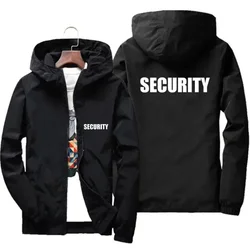 Spring and Autumn Zipper Jacket Skin Clothing SWAT Security Windbreaker Parka Windproof Male Jacket Plus Size Coat 2024 New