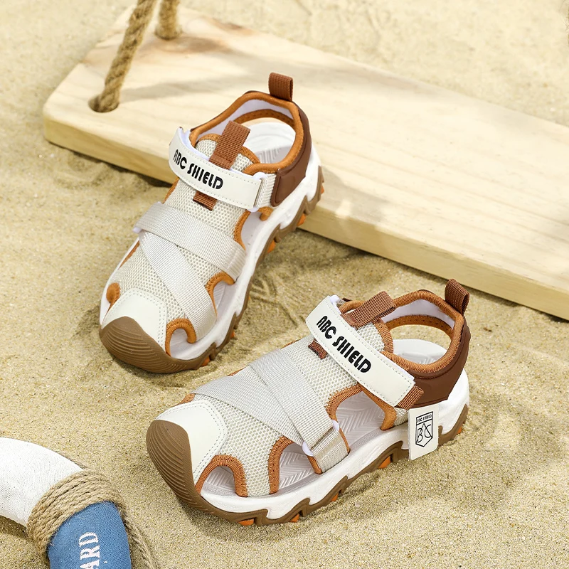 

Outdoor Non-slip Soft Bottom Shading Leather Boys Comfortable Shoes Girls Summer Beach Water Children Sandals Fashion Shoes