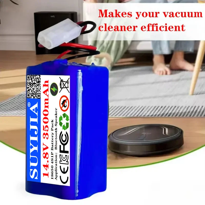 14.4V-14.8V 3200mAh/3500mAh 4S1P Battery RS-RT900866 CMICR18650F5 for Rowenta Tefal Explorer Serie 20 40 Robot Vacuum Cleaner
