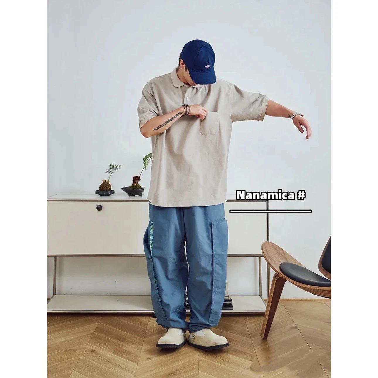 

Повседневная однотонная мужская футболка свободного кроя с круглым вырезом, летняя, модная, бренд Nana, базовая модель