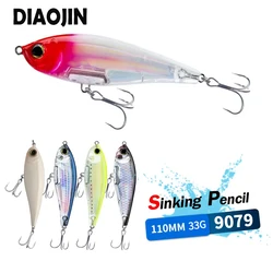 Seabass Fishing 11cm 33g Pencil Lures Saltwater Pesca Artificial Twitchbaits Trout Fishing Pesca Artificial Wobblers Carp Fish