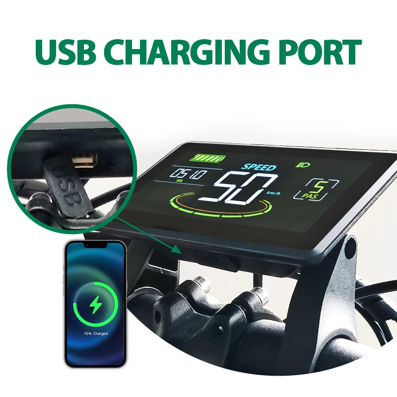 

H6C Велосипедный экран компьютера Ebike Cycle Дисплей для электрических велосипедов Ebike Компьютерный дисплей Монитор Дисплей