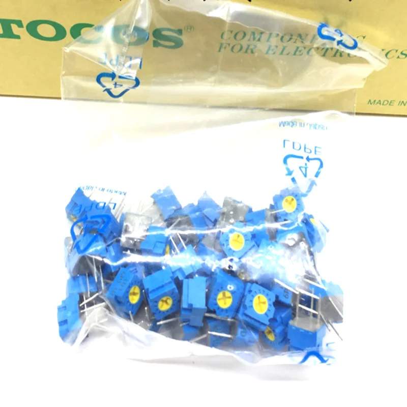 10 قطعة الأصلي TOCOS GF063P1 102 103 2K/5K10K/20K/50K/100K/200K/500K 105 100 200 500 موصل الجهد استبدال 3362P