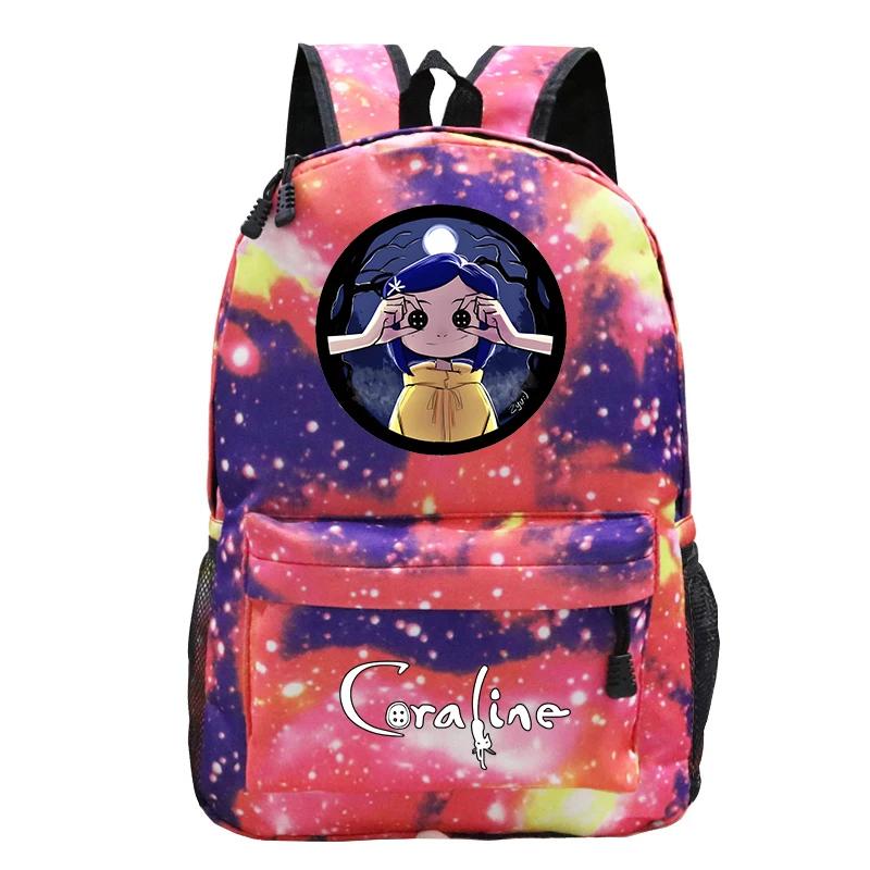 

Coraline Printed Backpack Boys Girls Large Capacity School Backpack Students Bookbag Travel Backpack Kids Back To School Gifts