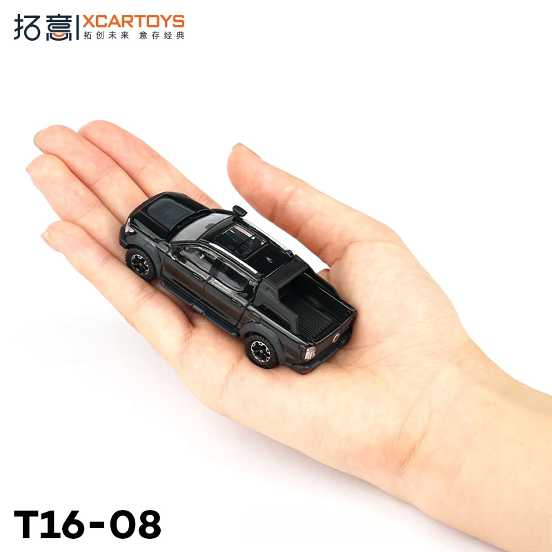 XCARTOYS 1/64 Diecast Car Model Great Wall Shanhai Pao Performance Version Matte Black Alloy Miniature Vehicle Toy Collectible