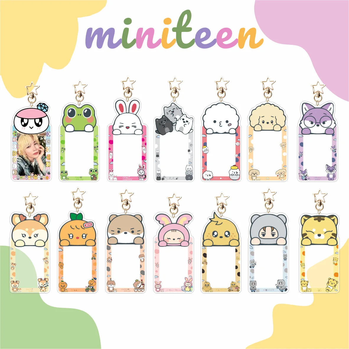 Kpop 17 MINITEEN kartu lengan gantungan kunci MINGYU HOSHI SEUNGKWAN tempat kartu foto tas liontin VERNON WONWOO JOSHUA koleksi penggemar