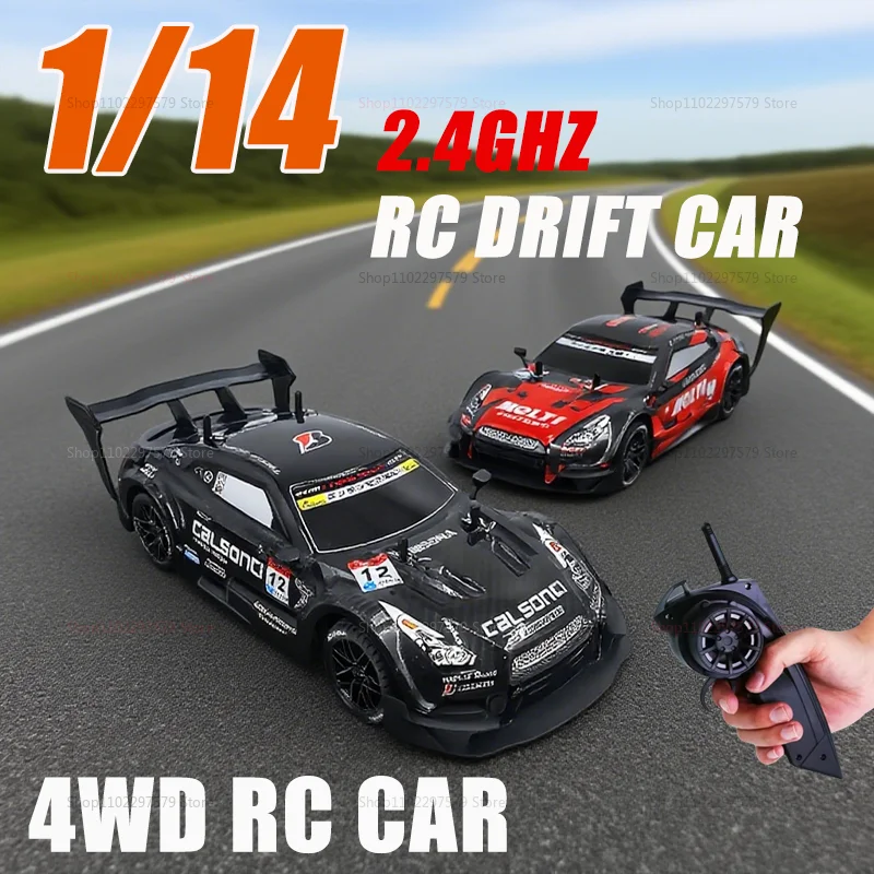 

1:14 Scale RC Drift Car 4WD Remote Control Fast GTR Model Off-Road Racing Toy with 2.4Ghz Radio Control for Kids and Beginners