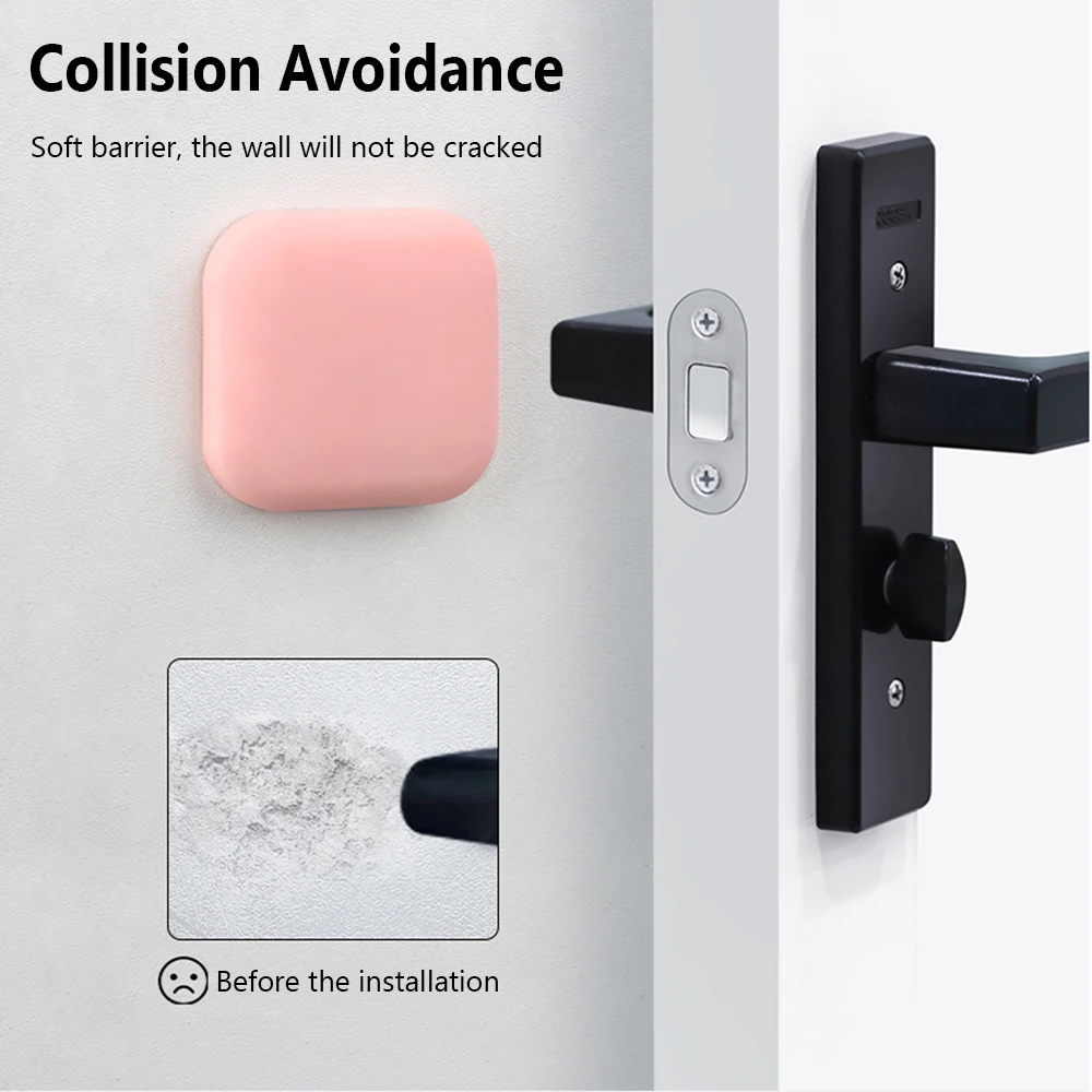 Silicone Furniture Self Adhesive Wall Protector Doorstop Door Stopper Door Handle Bumper