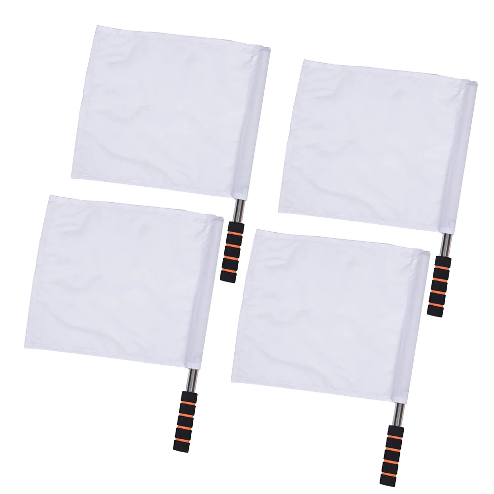 4 Pcs Marking Flags Outdoor Hand Signal Banner Volleyball Referee Red Commanding