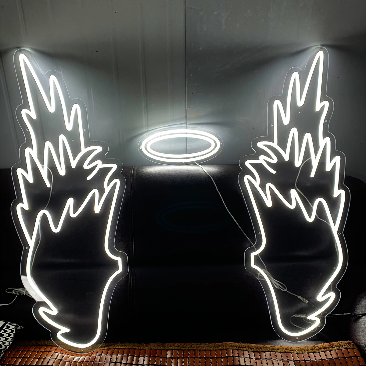 Custom-made neon angel wings apply to shop decoration wedding confession birthday party to create the atmosphere