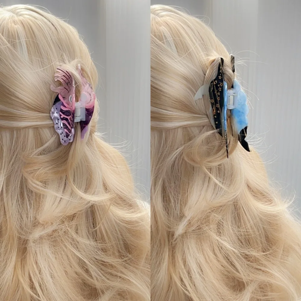 

Creative Sweet Acetate Fish Hair Claw Acetic Acid Egg Sperm Whale Shark Clip Ocean Series Headdress Animal Hair Clip Women