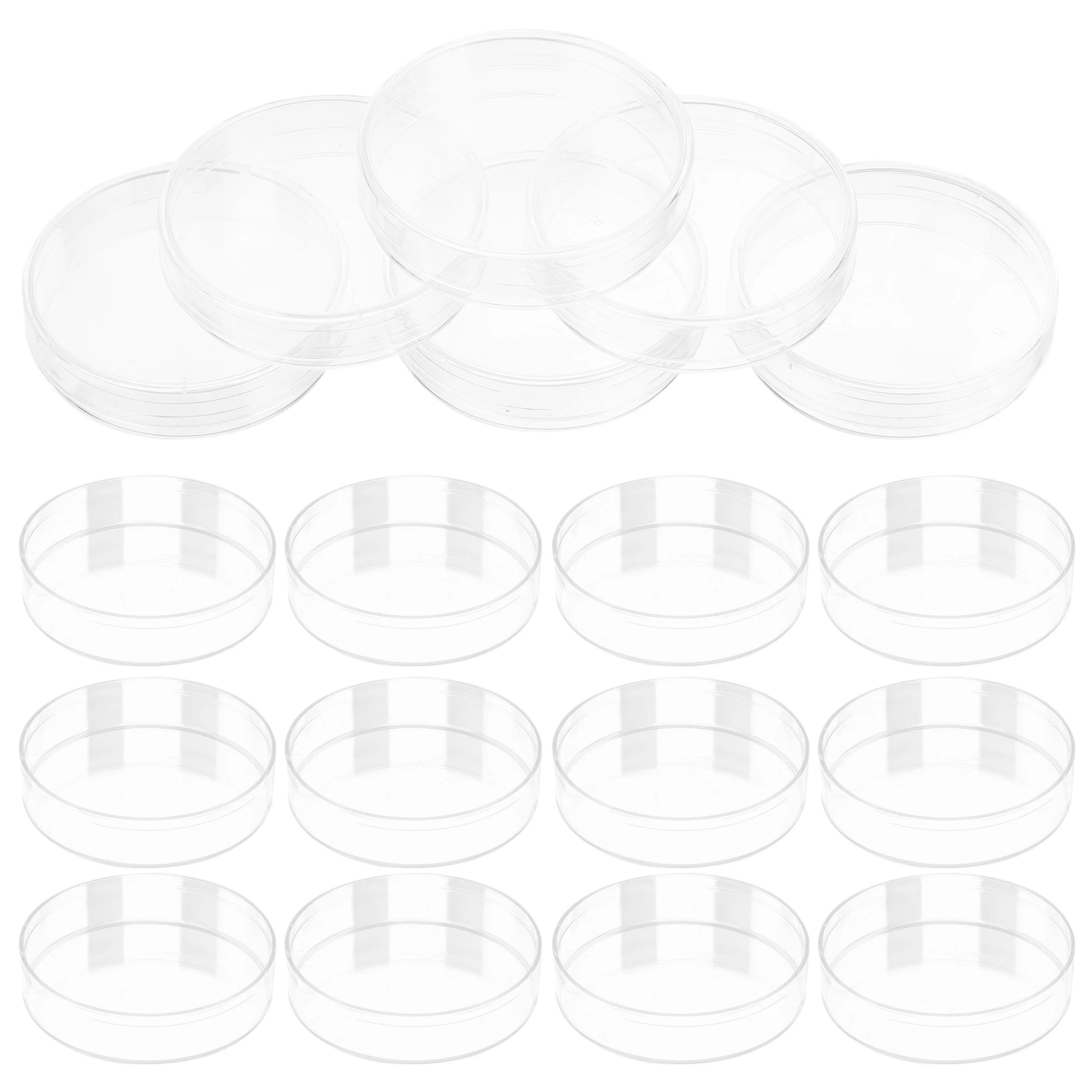 

30PCS Plastic Sterile Petri Dishes Bacteria Culture Dish with Lids 3.5cm 6-7cm for Laboratory Glassware Biological Scientific