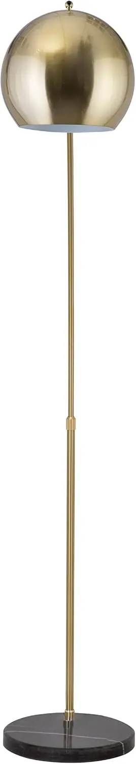 Modern Standing Adjustable Floor Lamp with Metal Dome Shade & Marble Base for Living Room - Corner Light Arc Lamps