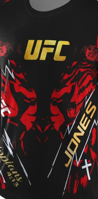 2025 Summer ufc Combat Jones Boxing Extreme Sports Round-neck short-sleeved Sports T-shirt Training Set Quick-drying Top