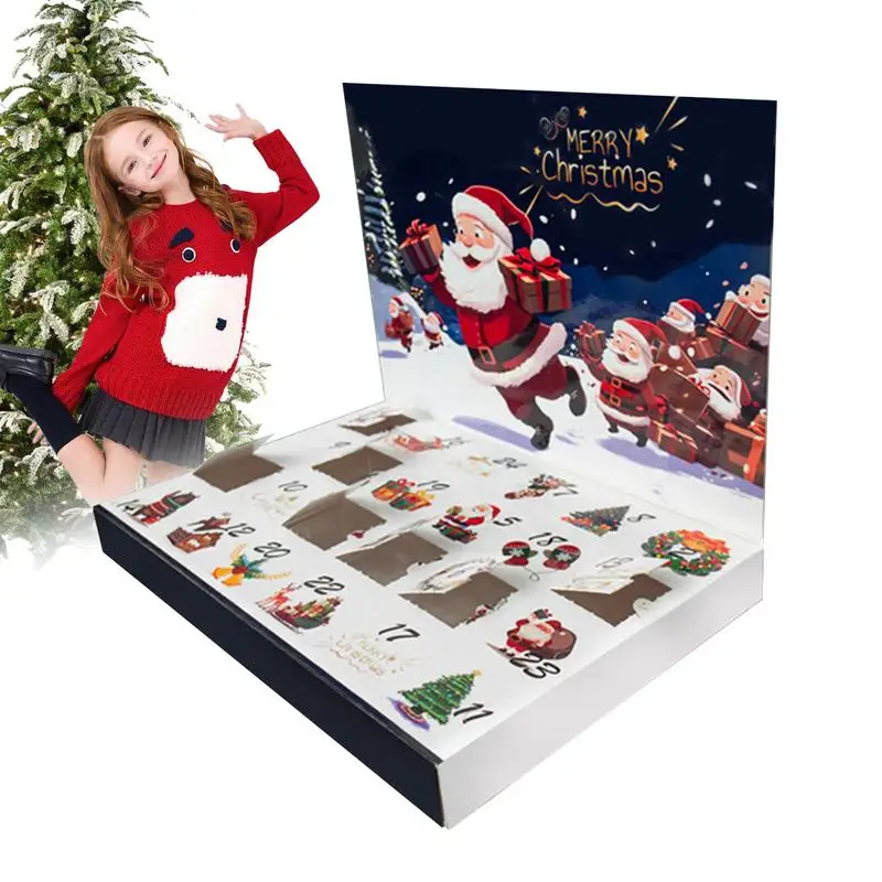 Fillable Christmas Advent Calendar empty Boxes Creative 24days Countdown Calender Boxes Decorative Christmas Gift Boxes for kids