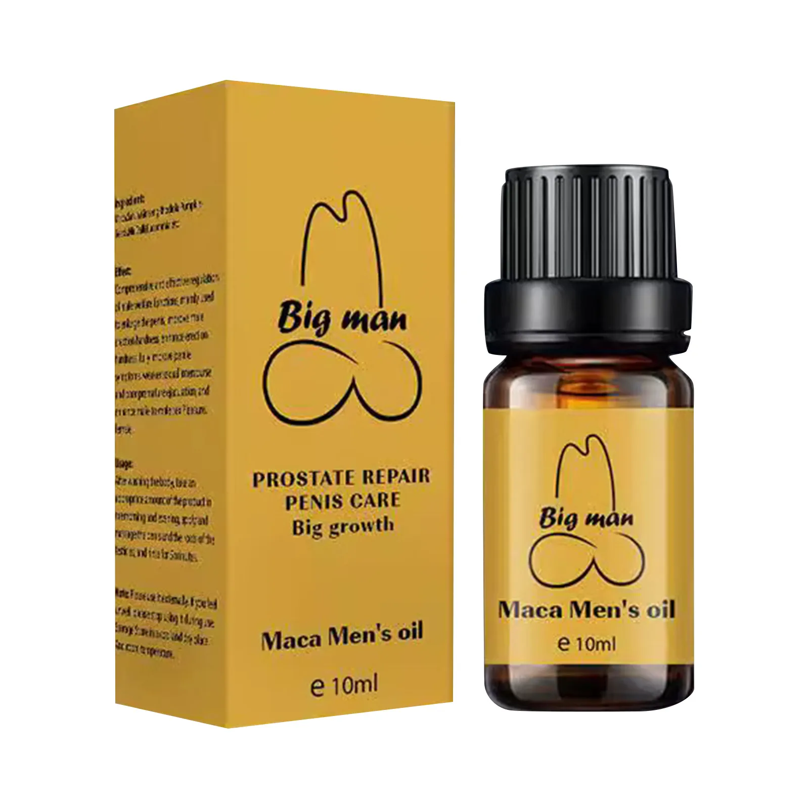 MACAOIL Men's Massage Oil for Private Care, Men's Enlargement Oil Private Parts Maintenance Macho Massage Oil Yang Oil 10ml