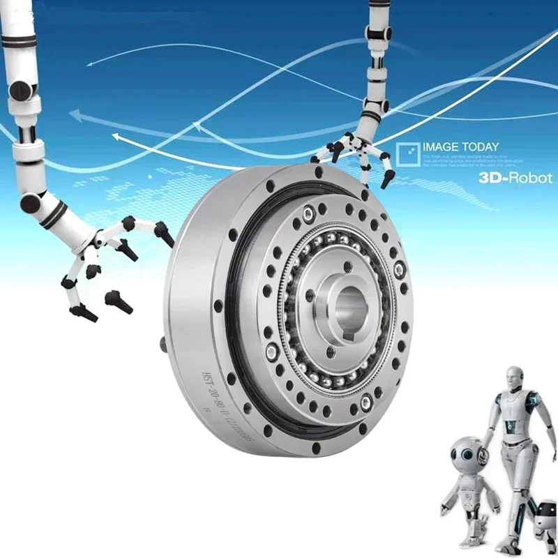 Harmonic Gear Drive Servo Motor 20 Arcsec High Precision Harmonic Gearbox Equipped with Motor Bracket for Manipulator Joint