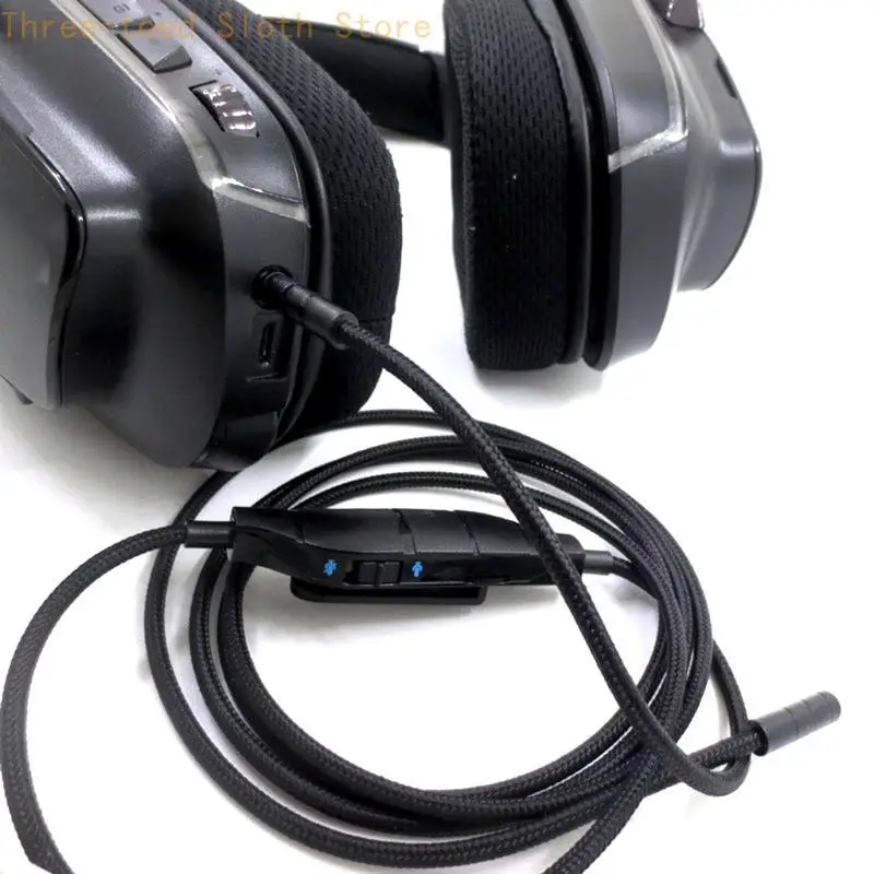 3,5-mm-Kopfhörer-Audiokabel mit Inline-Steuerung für G633 G933 Gaming-Headset-Kopfhörer E74A – Detail 9