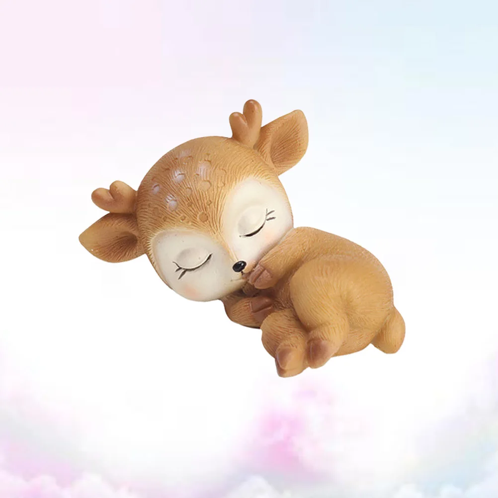 

1pc Resin Deer Small Deer Decoration Cute Elk Home Office Decor Christmas Decorations Simulation Elk Home Decorations