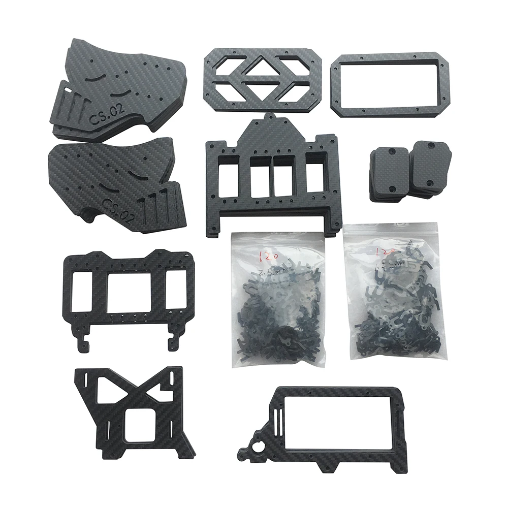 Customized CS.02 carbon fiber multi-axis quad-axis wing frame plate lightweight laser-cut CNC machining center 3d printing