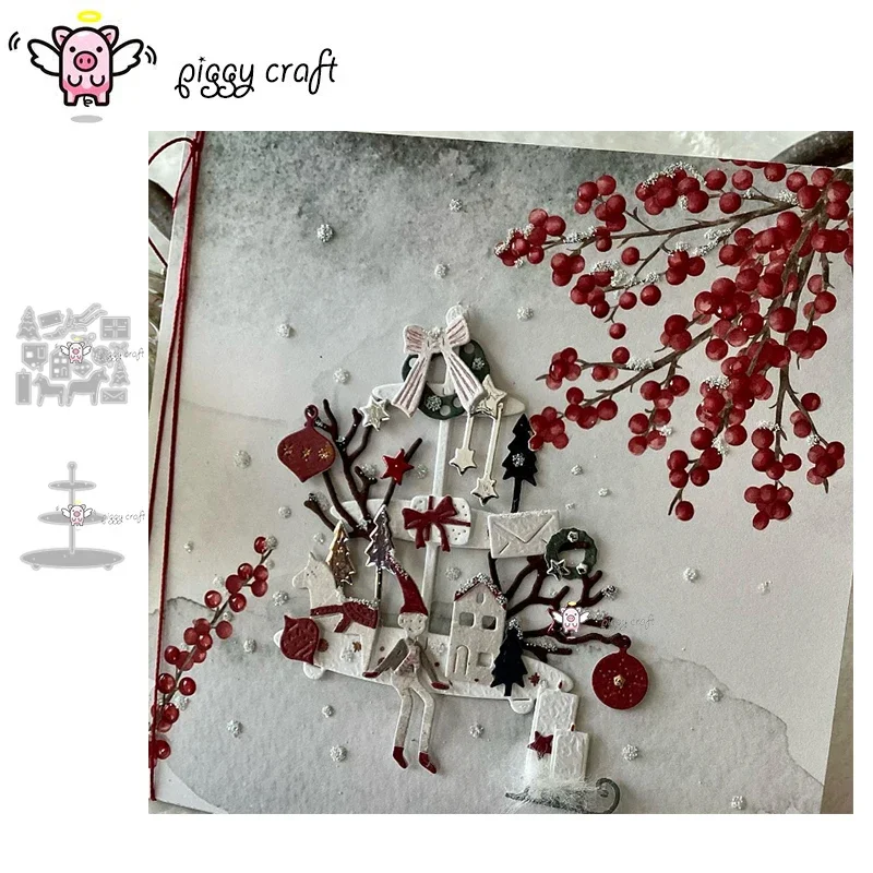Piggy Craft metal cutting dies cut die mold Christmas gift table kids Scrapbook paper craft knife mould blade punch stencils die