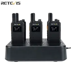 Retevis-Talkies-walperforés portables ultra-minces avec écran LCD, radio bidirectionnelle aste, B63S, PMRbishop FRS, 6 pièces