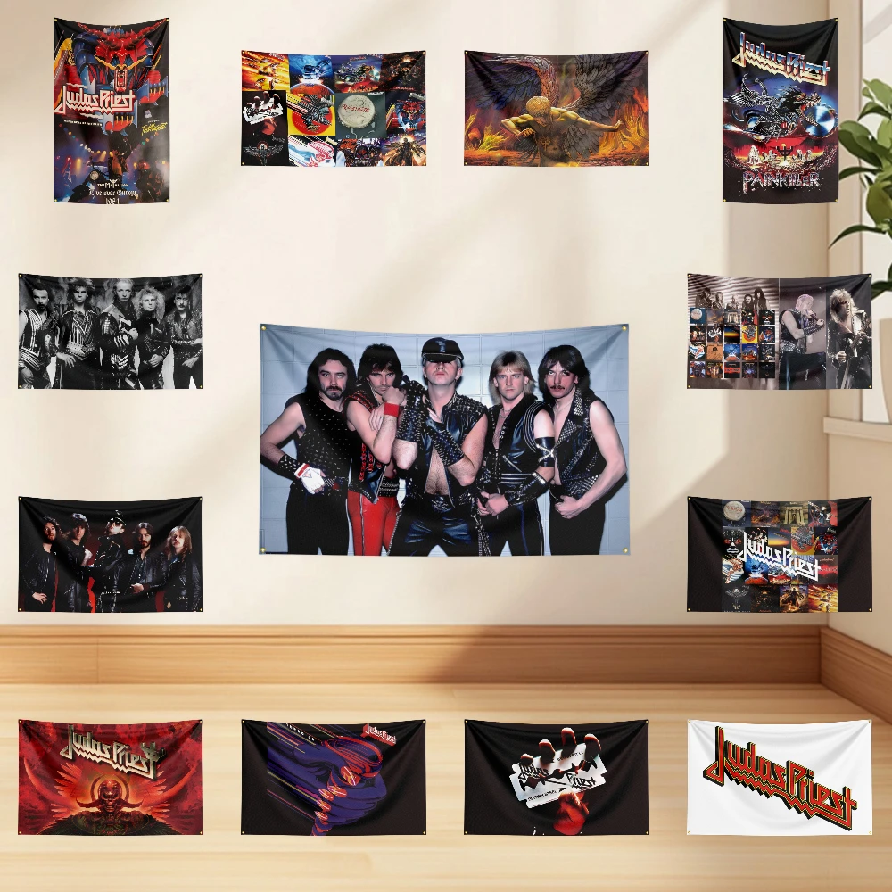 

3x5ft J-Ju-d-as Priest Flag Professional Flag Polyester Digital Printing Flagge Banner For Decoration Garage Room Home