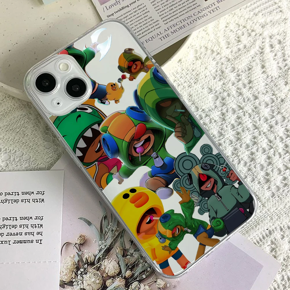 Cartoon Games Leons Phone Case For stars iPhone 16 15 14 13 12 11 Mini Pro Max X XR XSMax 7 8 Plus SE20 Transparent Cover