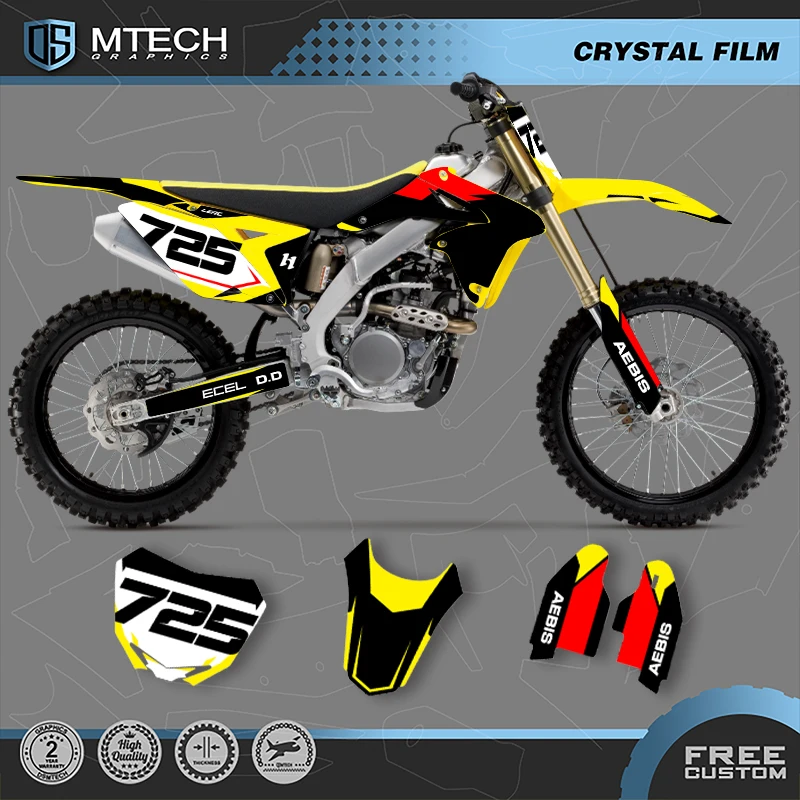 

DSMTECH Custom Motorcycle Graphics Background Decals Stickers Kits for SUZUKI 2010 2011 2012 2013 2014-2018 RMZ250 007