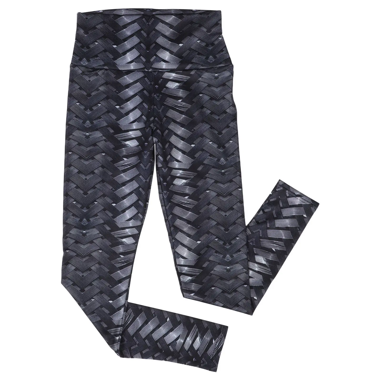 Pantalon de yoga taille haute à motif tissé pour femme – Legging respirant et doux pour la peau, idéal pour la gym, l'entraînement, le fitness et la course à pied