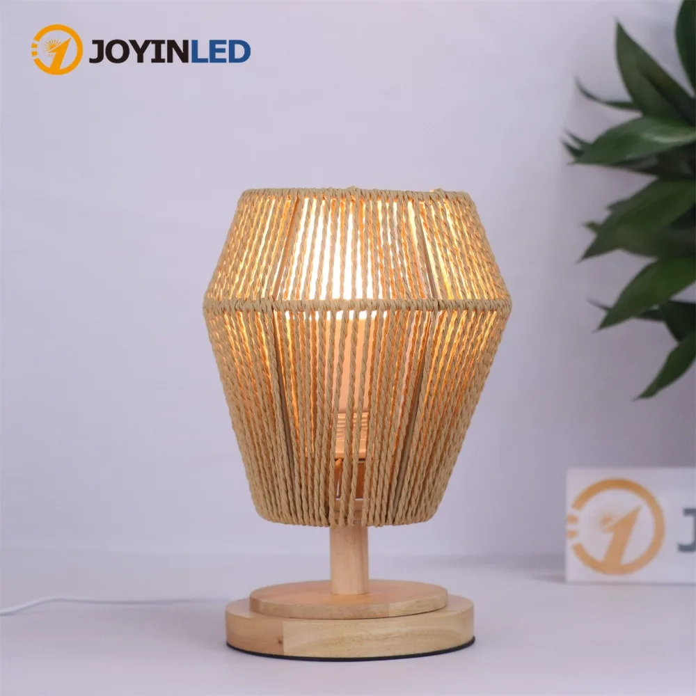 JOYINLED Creative Rustic Chandelier Fixtures No Bulb Handwoven Paper Rope Lamp Shade Woven Pendant Lights Modern Hanging Lamp