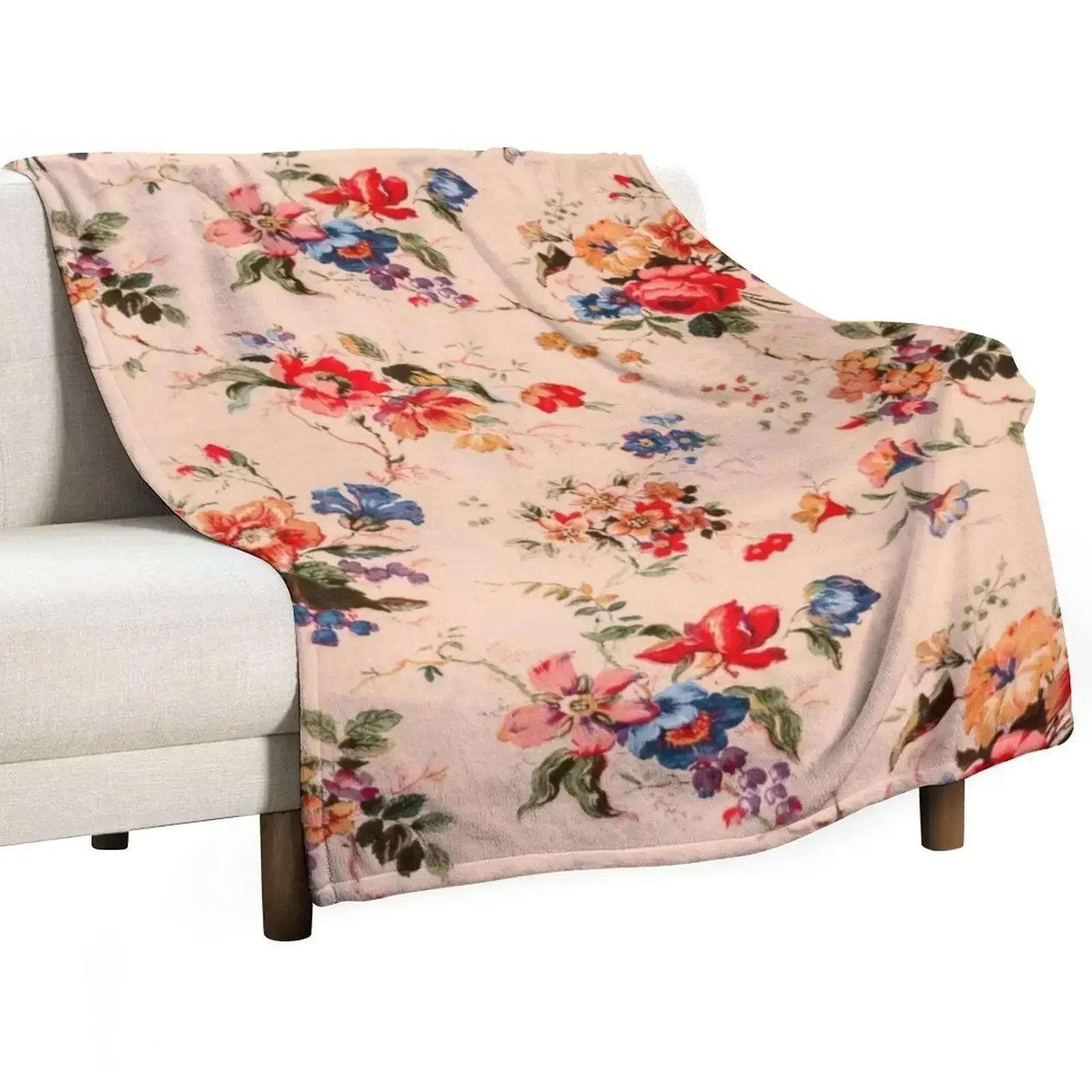 

Vintage Floral Pattern Throw Blanket Giant Sofa Decorative Beds Blankets