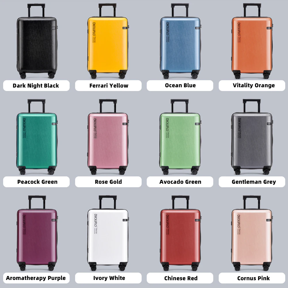 바퀴 달린 대형 여행 가방 남녀공용, 휴대용 수하물 캐리어, 여행 트롤리 케이스, 중간 크기, 20 인치, 22 인치, 24 인치, 26/28 인치 캐빈 PC 프레임