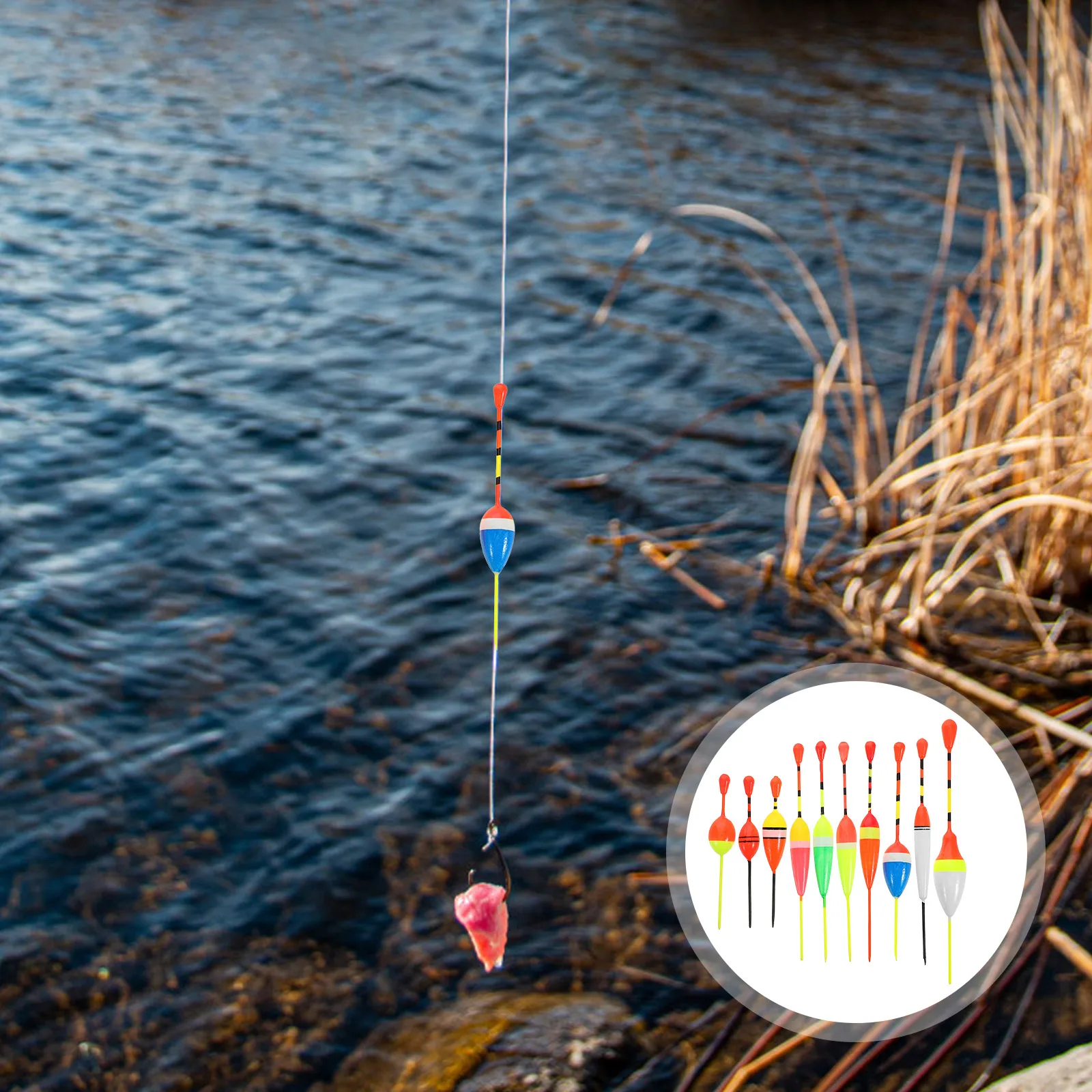 

10pcs Fish Float Bead Stops High Sensitivity Brightly Colored Compact Lightweight Pike Bobbers Fishing Accessories Floats Rod