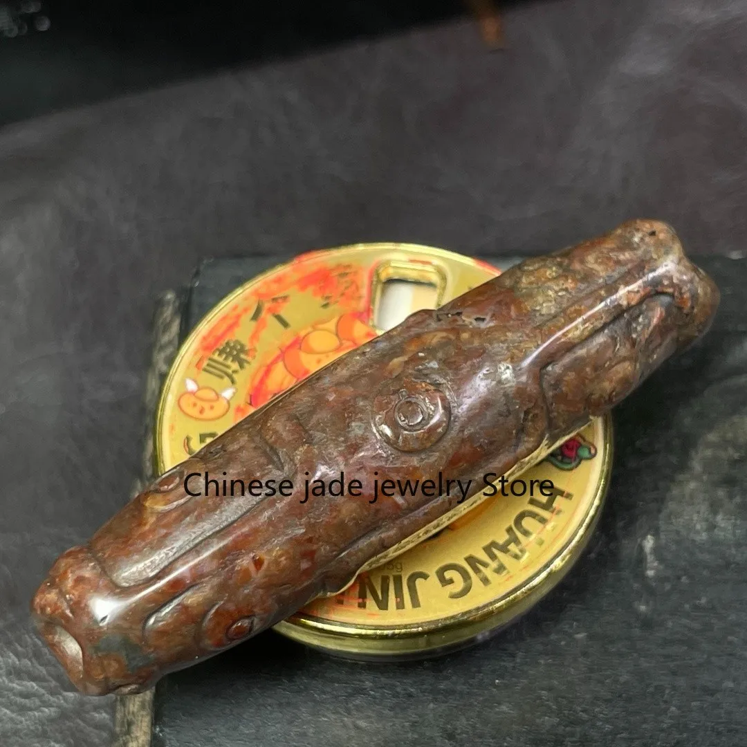 Tibetan Nepalese Himalayan Bead Ancient agate Old Dzi Talisman 9 eye Bead Amulet