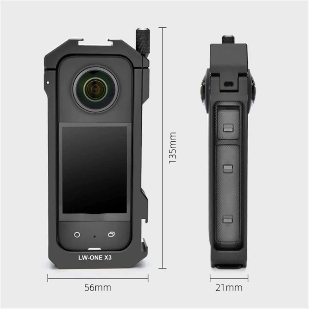 Y967A*☀▃Frame Cage for X5 Protective Frame Housing Case with Cold Shoe Mount Aluminum Alloy Expansion Protective Frame
