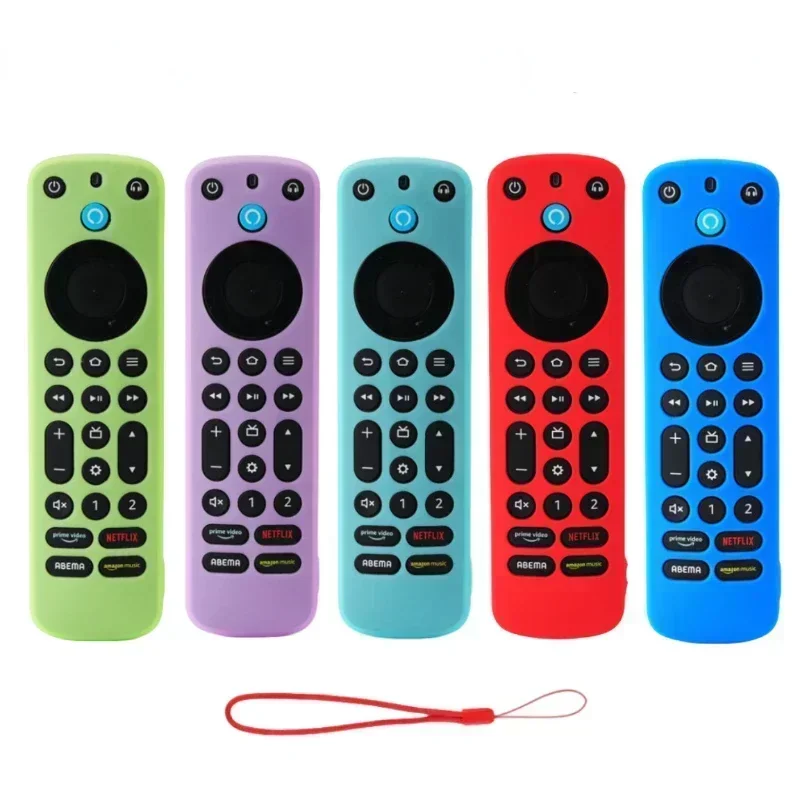 Silicone Cover for Alexa Voice Remote Pro Remote Control Anti-Slipping Cover Lightweight Bumpers Drop Glowing Guard