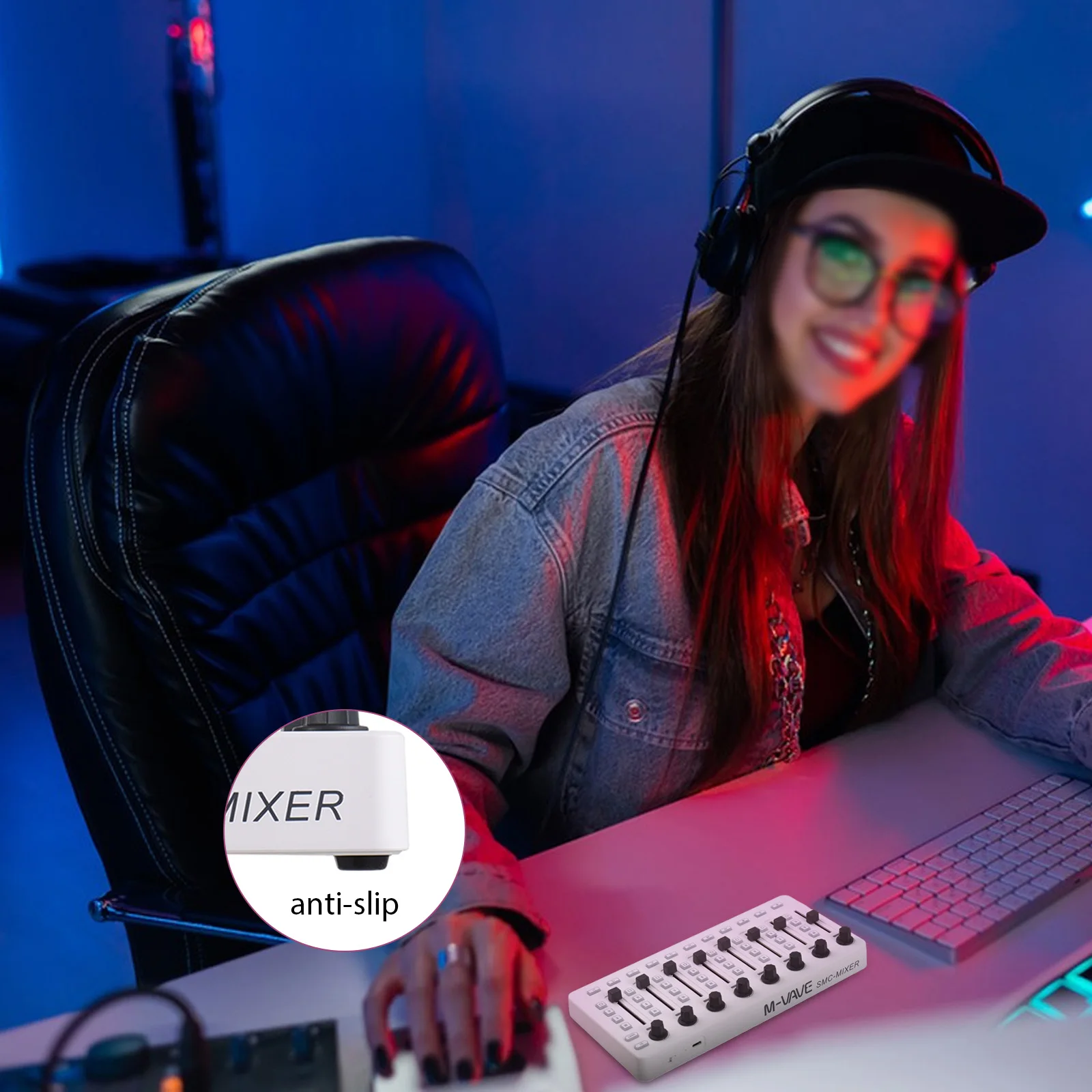 Wireless MIDI Controller Mixing Console BT Connection USB Controller Mixer M-VAVE SMC-Mixer for Most Electroacoustic Instruments
