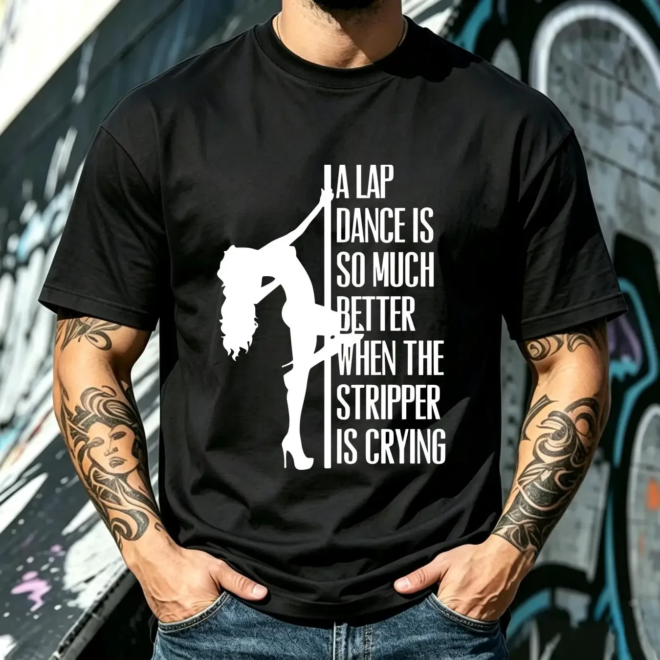 washed T Shirt A Lap Dance Is so Much Better When the Stripper Crying 90s retro nostalgia long or short sleeves vintage Washed