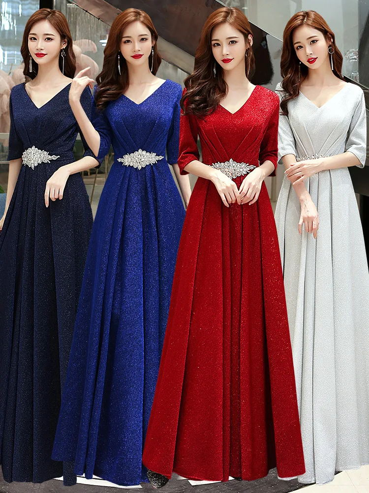 

Chorus performance costume 2026 new long dress temperament banquet choir dress for women