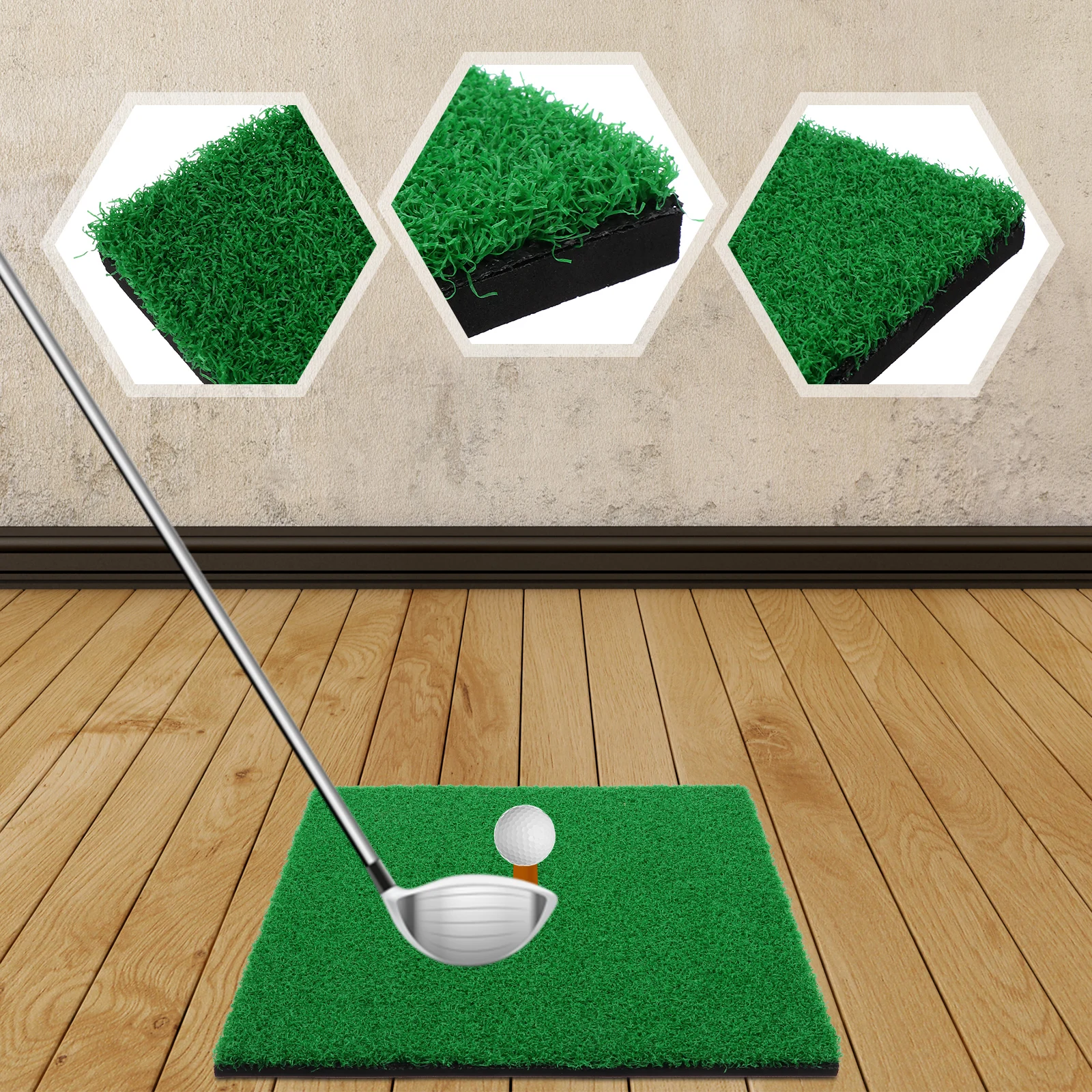 

Golf Pad Practice Hitting Putting Turf Training Mats Replaceable Driving Indoor