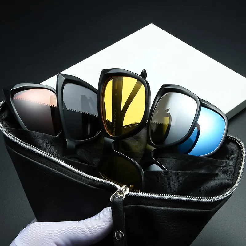 VCKA Prescription Glasses For Myopia -0.5 to -10 Men Women Cat Eye Magnetic Sunglasses Clip Blue Light Blocking Shortsighted