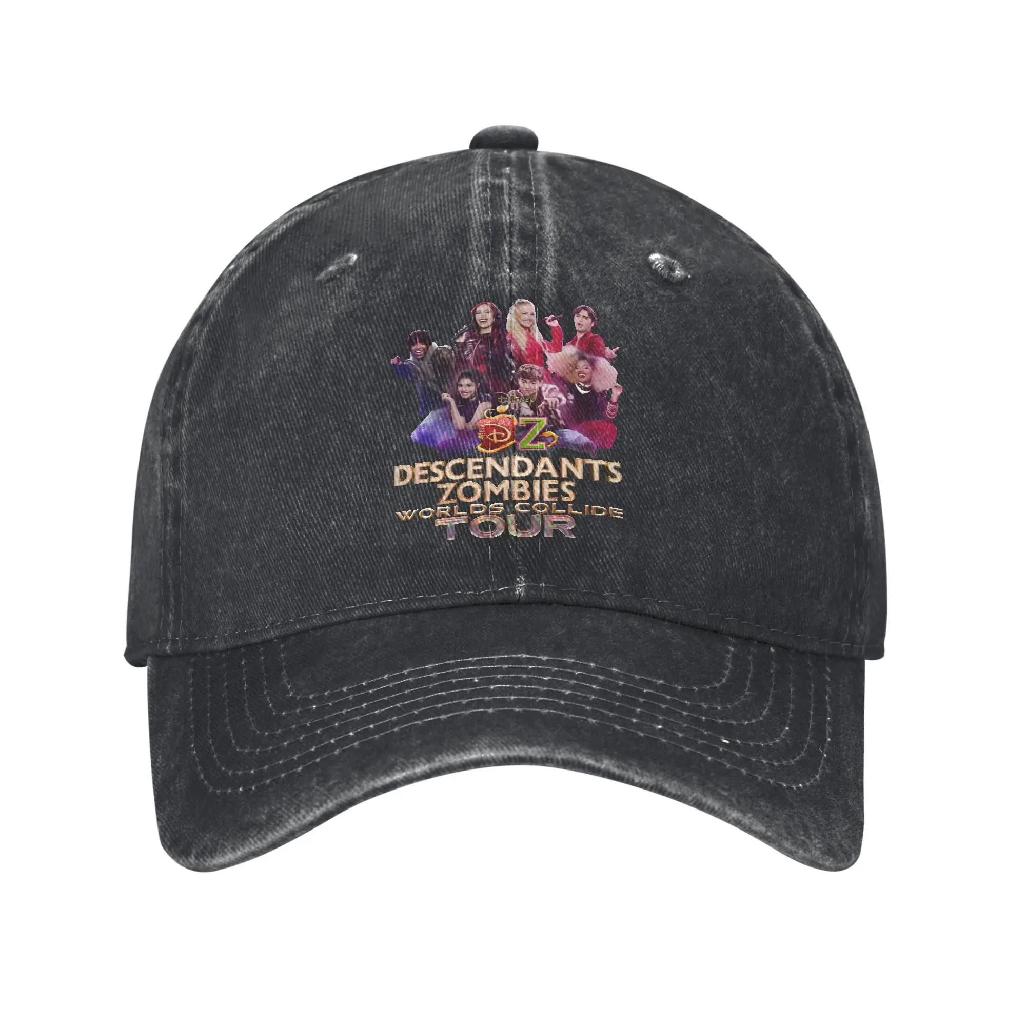 

Descendants Zombies Worlds Collide Tour Men Women Baseball Cap 2025 Distressed Denim Caps Hat Retro Outdoor Summer Gift Snapback