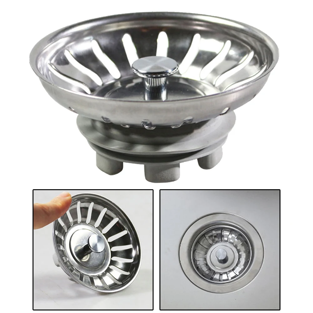 Kitchen Bathroom Sink Drain Filters Stainless Steel Strainer Waste Rubber Seal For McAlpine BSKTOP Sink Stopper Sink Accessories