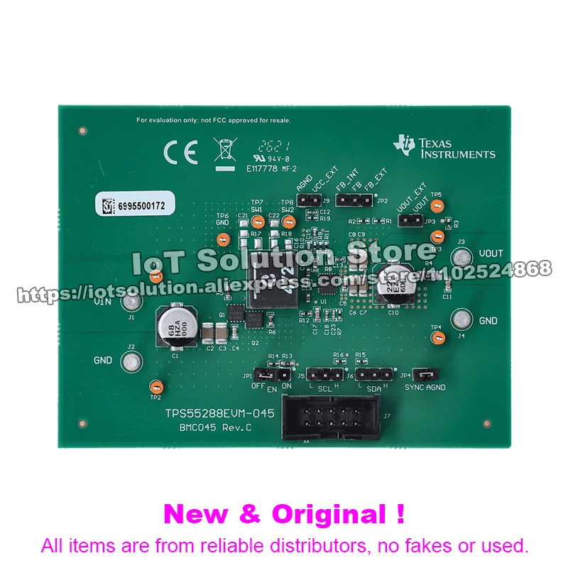 TPS55288EVM-045 TPS55288 buck-boost converter EVM with 400kHz operation frequency TPS55288EVM 045