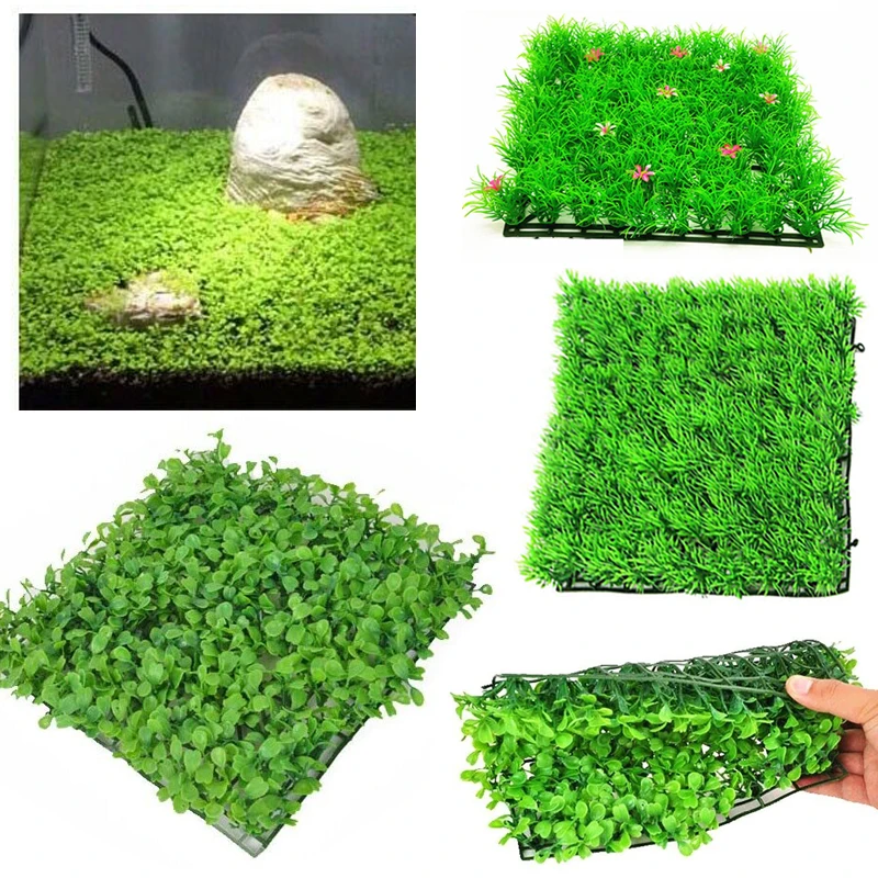 Artificial Grass Mats Fake Moss Landscape Plastic Decor Aquarium Fish Tank Simulation Aquatic Plants Lawn Turf Green Grass New